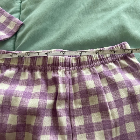 Molli Melli Girls Purple Checkered Apple 2 Piece Pajama Set - Picture 9 of 10